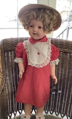 Vintage 1930’s Ideal 25” Flirty Eyes Composition Shirley Temple Doll - Image 1 of 4