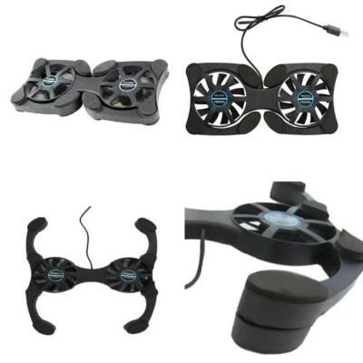 Faltbarer Mini-Notebook-Kühler Laptop USB Doppelkühlung Computer Pad Ständer U0 - Bild 1 von 4