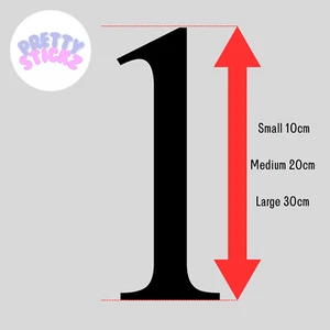 Number Vinyl Decal Sticker Transfer - Wheelie Bin - Car - Bike - Large - Gloss - Picture 1 of 5