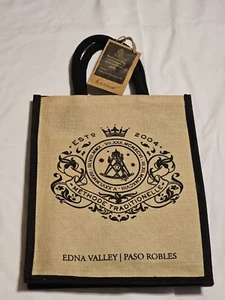 Borsa Edna Valley Paso Robles Burlap con organizer centrale manici resistenti nuova con etichette - Foto 1 di 3