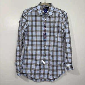 Egara Mens Button Up Dress shirt Size Small Non Iron Slim Fit NWT - Picture 1 of 5