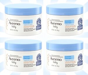 4 Aveeno Baby Eczema Therapy Nighttime Balm Jars 1 OZ 5/23