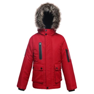 Rokka&Rolla Boys' Warm Parka Jacket Sherpa Fleece with Fur Hood Winter Snow Coat - Picture 1 of 53
