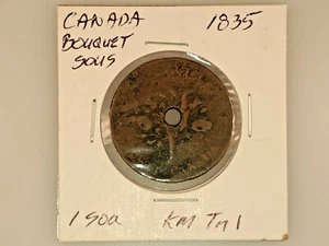Moneda Canadian Bouquet Sous 1859 - Imagen 1 de 2