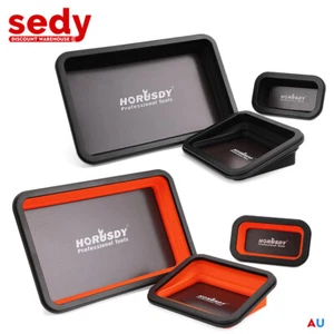 Orange/ Black 3Pcs Magnetic Parts Tray Set Tool Trays Storage Organizer Screw Au - Picture 1 of 10
