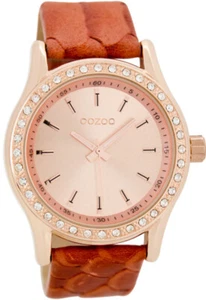 ooZoo reloj de pulsera para mujer C7131 Ø43 mm cuero rosa moderno cocodrilo analógico pedrería - Imagen 1 de 1
