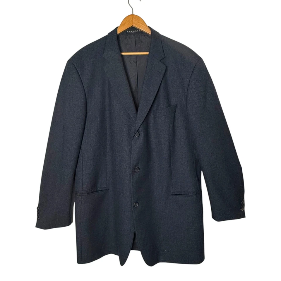 Hugo Boss Loro Piana Blazer Mens 50L Zelander Merino Wool Blue Suit Jacket - Image 1 of 4