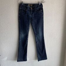 Express Bootcut Jeans Womens 0 Blue Low Rise Dark Wash Denim Dark Pants 27x32.5