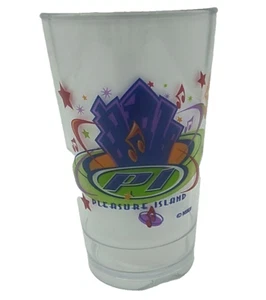 RARE Vintage Walt Disney Pleasure Island Logo Glass - - Picture 1 of 5