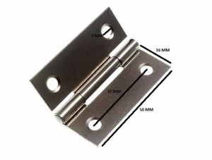 Bisagra Libro Puerta Armario Bbzp Acero Zincado 50mm 2 IN + Tornillos 10 Pares - Imagen 1 de 1