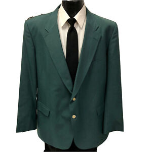 Vtg 50 60's Men's Christmas Green Sport Coat Masters Golf Blazer Wool Jacket 44