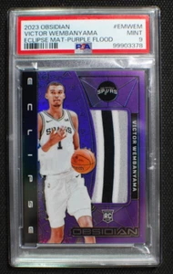 🌟 VICTOR WEMBANYAMA 2023-24 Obsidian Eclipse Jumbo 3-CLR Jersey RC /49 - PSA 9 - Picture 1 of 2