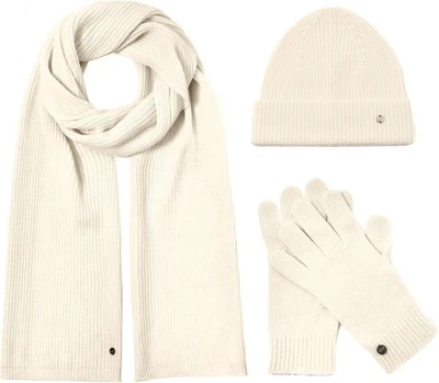 KVSS 100% Cachemira Pura Gorro Sombrero Bufanda y Guantes Conjunto para Mujer Tejido Invierno Wa Foto 1 de 4