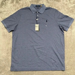 Polo Ralph Lauren Shirt Mens XL Blue Short Sleeve Polo Pony Casual Preppy NWT - Picture 1 of 8