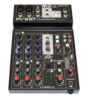 PV 6 BT 6 Channel Compact Mixer with Bluetooth - Image 1 of 4