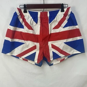 VINTAGE NOS UNION JACK PRINT COTTON BOXER SHORTS SIZE XL MADE IN BRITAIN - Picture 1 of 4