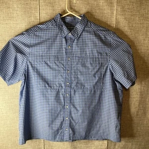 Port Authority Short Sleeve UV Daybreak Shirt - 4XL - Blue Check- W961 - Picture 1 of 7