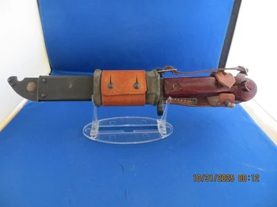 Cuchillo rifle bayoneta rumano tipo II estilo soviético con vaina y rana a juego sin Foto 1 de 4