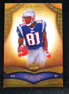 2009 Upper Deck Exquisite Collection Randy Moss #55/80 Patriots RARE - Image 1 of 2