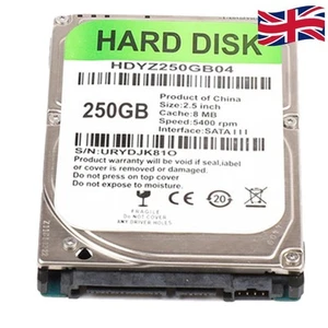 250GB Internal HDD 2.5 inch SATA III 5400RPM Hard Drive for Laptop Computer - Picture 1 of 5