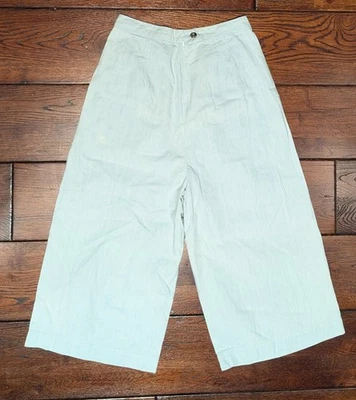 Pantalones Cortos 3x1 Azul Claro Pierna Ancha 100% Algodón Talla S - Cintura - 13" x 17.5" Foto 1 de 4