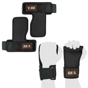 BUKA Gym Weight Lifting Straps Power Training Grip Workout Wrist Wraps Gloves - Picture 1 of 6