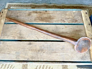 Large Primitive Hand Carved Wooden Spoon Ladle - Vintage/Antique Farmhouse - Picture 1 of 10