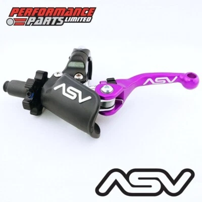 Palanca de embrague corto ASV F4 púrpura con percha profesional para Honda XR80 R 1983 Foto 1 de 4