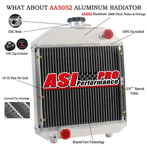 2-Row Aluminum Tractor Radiator For Yanmar YM240 YM2000 YM1700 124460-44501 - Picture 1 of 9