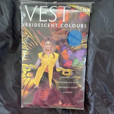 NIP Bric McMann Irridescent Nylon Vest Style 1001 Size M  Barber Vest - Image 1 of 2