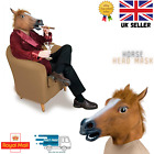 Horse Head Mask Rubber Fancy Adult Halloween Horse Head Rubber Panto Cosplay