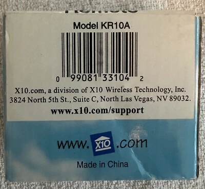 New X10 Security Keyfob Remote Model KR10A - Image 1 of 2