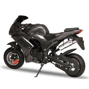 Gas Powered Mini Kids Bike Chopper 49cc 4-Stroke Pit Motorcycle Scooter Black - Picture 1 of 16