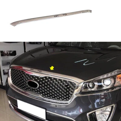 Para Kia Sorento 2016-2020 ABS Cromo Capó Delantero Capó Labio Moldura Cubierta Borde Foto 1 de 4
