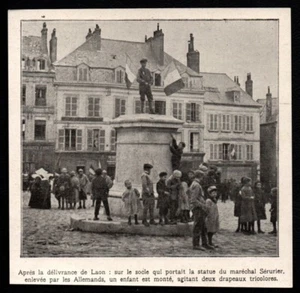 1918  --  DELIVRANCE DE LAON  ENFANT AU DRAPEAU A LA PLACE DU Mal SERURIER  N425 - Picture 1 of 1