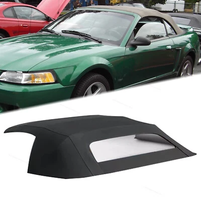 Soft Black Top W/ window Plastic Convertible Fits 1994-2003 2004 Ford Mustang Foto 1 de 4