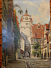 Weißer Turm Rothenburg ob der Tauber Gemälde