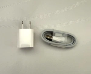 Apple Lightning to USB Cable + USB Power Adapter NEW - Picture 1 of 4