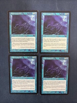 MTG 4X GERMAN VISIONS MAN-O'-WAR MAGIC THE GATHERING BLUE UNCOMMON CREATURE - Image 1 of 4
