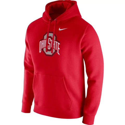 Nike 'Ohio State Buckeyes' Scarlet Club Men's Fleece Pullover Hoodie AR3408-657 Cover