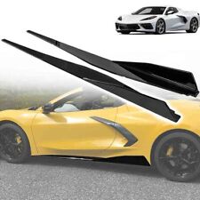 For Corvette C8 2020-2024 Carbon Fiber 5VM Style Side Skirts Extension Lip 2pcs