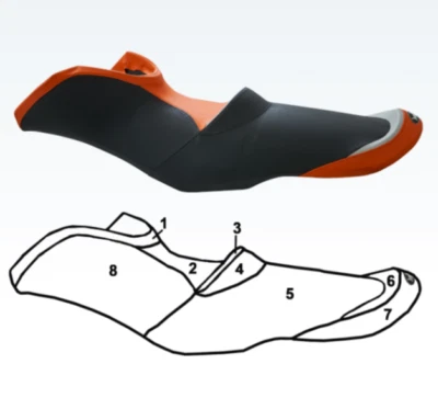 Funda de asiento premium para Sea-Doo 2016-2017 RXT-300 RXT-X aS 260 RXT 260 Wake Pro Foto 1 de 4