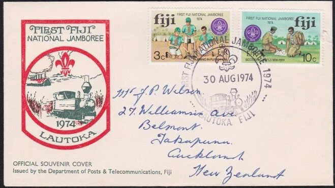 FIJI 1974 BOY SCOUTS Jamboree cubierta con especial Lautoka pmk...............B8493 Foto 1 de 1