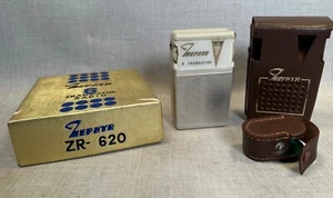 Radio d'epoca ZEPHYR ZR-620 6 transistor con scatola originale, custodia in pelle Hong Kong - Foto 1 di 24