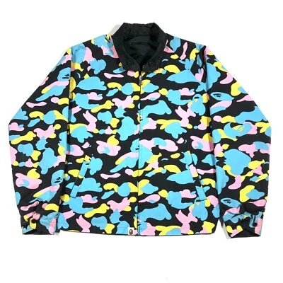 Vintage Bape Cotton Candy Camo Reversible Coach Jacket Size Medium M B32 - Image 1 of 4