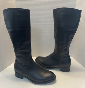 NWOT LA CANADIENNE PASSION RIDING BOOT WOMEN'S LEATHER BOOTS BLACK SIZE 10 - Picture 1 of 14