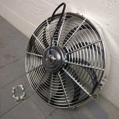 Ford 1943 camioneta de 1/2 tonelada 16 pulgadas cromo radiador ventilador refrigeración eléctrico moderno Foto 1 de 4