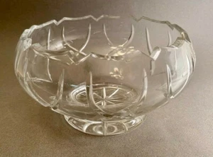 Unbranded Cut Crystal Pedestal Base Centerpiece Display Bowl with a Unique Rim - Picture 1 of 5