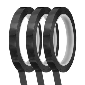 3pcs Whiteboard Tape Graphic Tape 1/2" x 72 Yards Chart Line Tape, Black - Picture 1 of 6