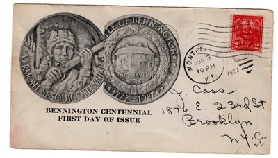 #643 Vermont Sesquicentennial 1928 FDC - Roessler Planty #3 U/O Montpelier - Image 1 of 2